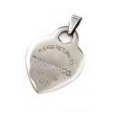 Dije de Acero corazón plano 36mm 