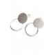 Aros de plata colgante círculo liso círculo calado 22mm 