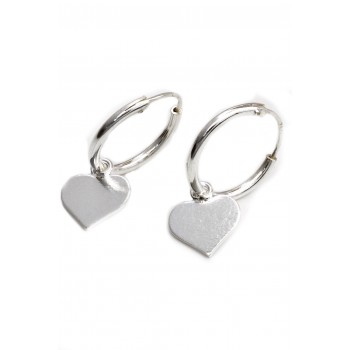 Aros de plata cubanos dije corazón 9mm 11mm