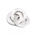 Dije de plata argollas rusas de tres 20mm