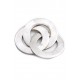 Dije de plata argollas rusas de tres 20mm