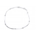 Pulsera de plata clapton cuadrada con una bolita 1mm 18cm 