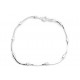 Pulsera de plata clapton cuadrada con semillitas 18cm 