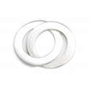 Dije de Plata argolla rusa doble 20mm