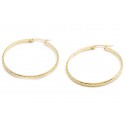 Aros de acero dorado argollas detalles labrados 40mm