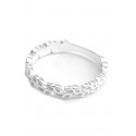 Anillo de Plata cinta hojitas 