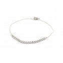 Pulsera de Plata mini donas 3mm 19cm