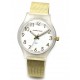 Reloj malla tejida dorado centro blanco dorado 28mm 