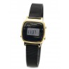 Reloj tressa retro dorado metal negro 24mm 