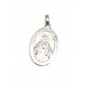 Dije de Plata Oval saagrado corazon de Jesus 32mm