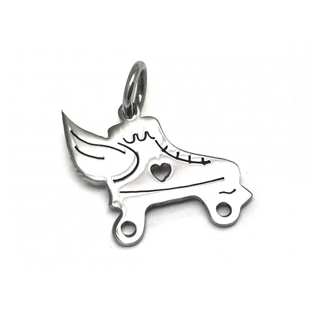 Dije de acero patín con alas 23mm