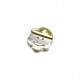 Dije carita flor con gorra de oro 10mm