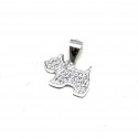 Dije perro con pavé 10mm 
