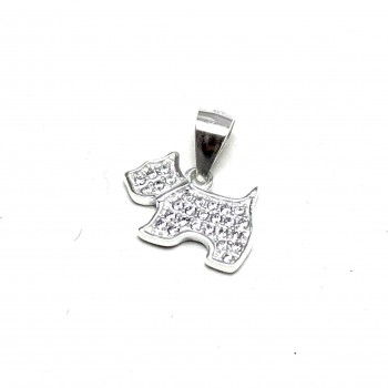 Dije perro con pavé 10mm 