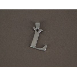 Dije de Acero inicial letra "L" 15mm