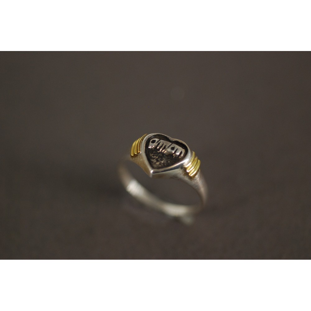 Anillo de Plata con Duble corazón amor