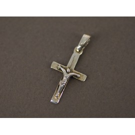 Dije de Plata cruz con Cristo 25mm
